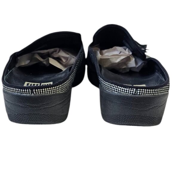 Fitflop Womens Houndstooth Print Superskate Slip On Tassel Mules, Comfort, Sz 10 - Picture 8 of 11